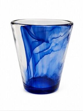 Bormioli Rocco Murano Cobalt Blue Handblown Art Glass Tumbler